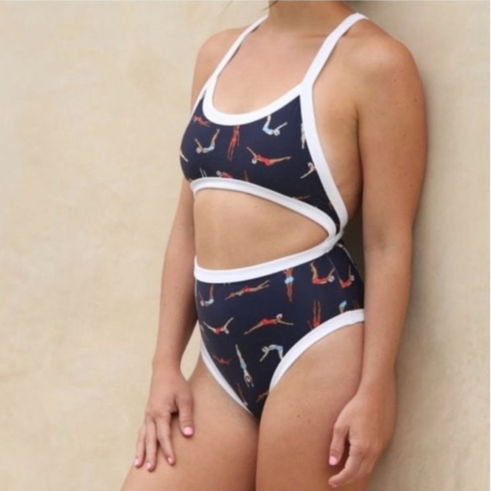Aerie Synchronized Swimmer Prints One Piece Swimsuit